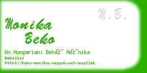 monika beko business card